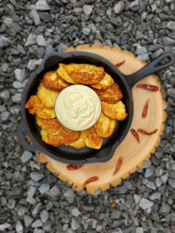 Cauliflower Fritters with Curry Sauce