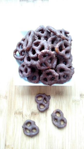 Chocolate Maple Bourbon Pretzels