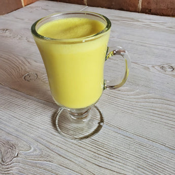 Golden Milk with Cinnamon-Infused Maple Syrup