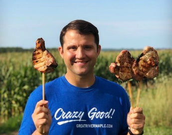 Maple Pork Chop on a  Stick