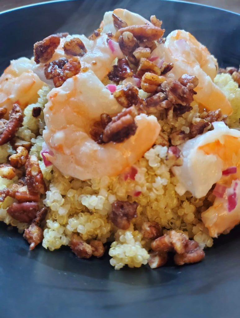 Maple Shrimp and Pecans Great River Maple